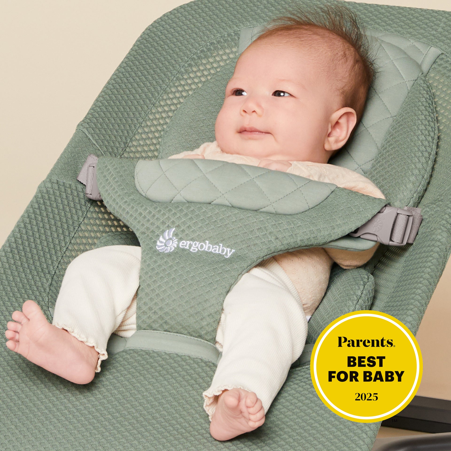 EVOLVE 3-IN-1 BOUNCER - Sage Green Mesh